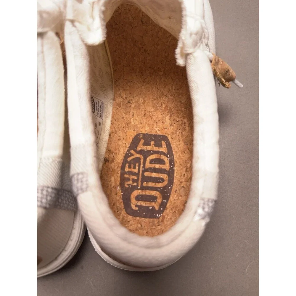 Hey Dude Natural Edition Wally Break Stitch in Natural White USM8/EUR41 NWT